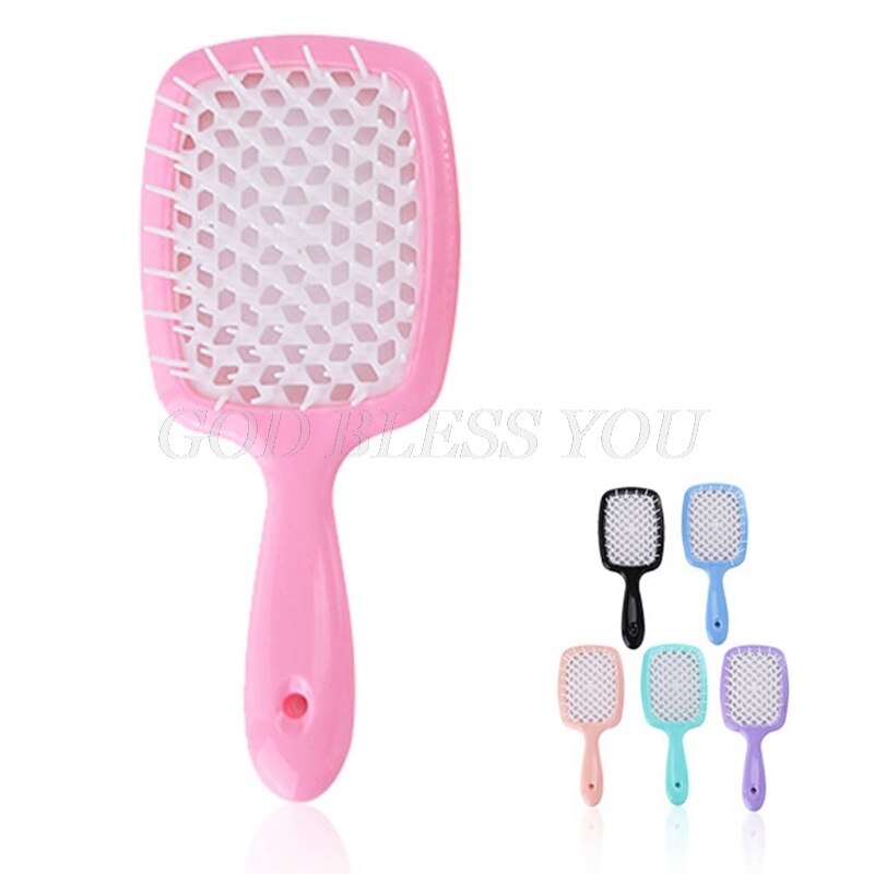 Vented Hair Brush Salon Styling Tools Large Plate Combs Massage Girls Ponytail Comb for Home Use