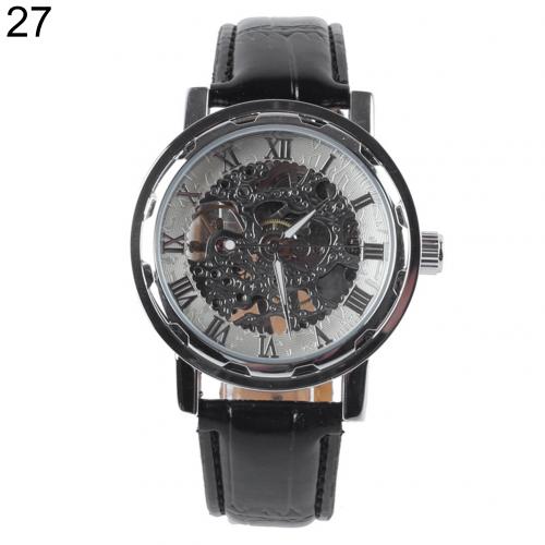 Skeleton Horloges Mechanische Automatische Horloge Mannen Sport Klok Casual Business Polshorloge Relojes Hombre: WHITE