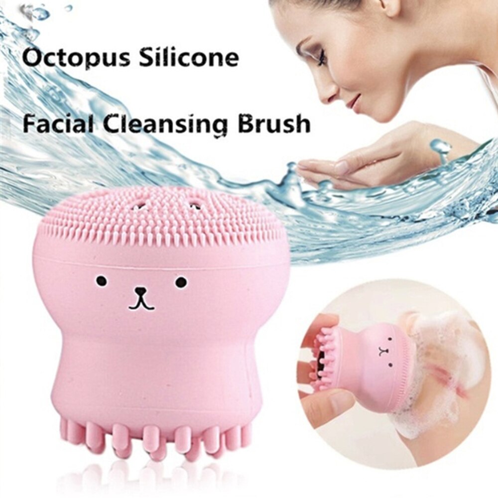 Ansigtsrensebørste ansigtsrenseværktøj shampoo børste massage ansigtsrens større svamp 4 farver