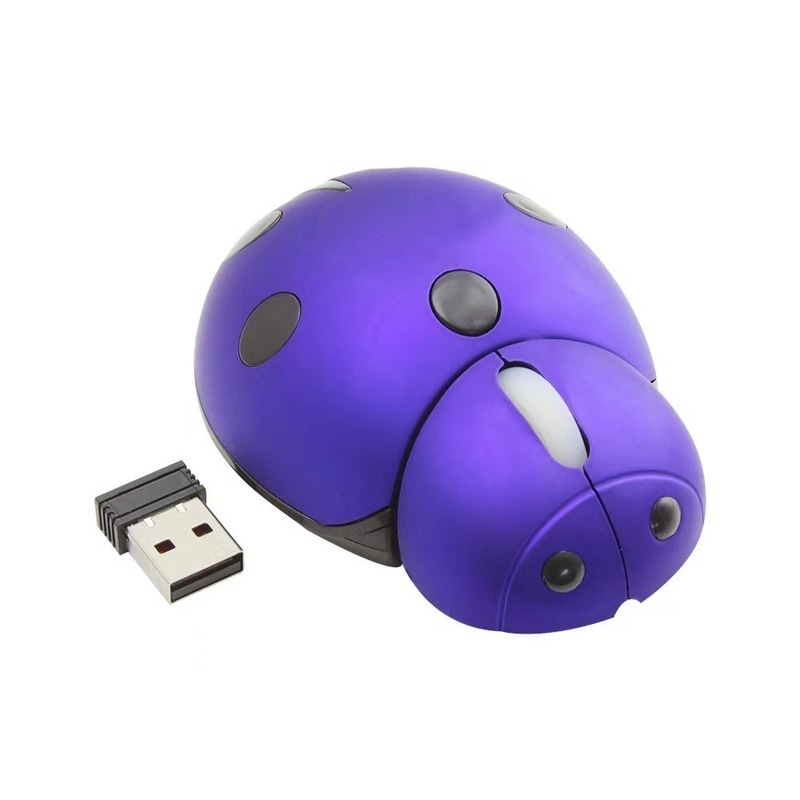 2.4GHz Wireless Mouse Cute Animal Beetle Mini Mouse Mice with USB Receiver for PC Laptop Desktop Computer Optoelectronic Mouse