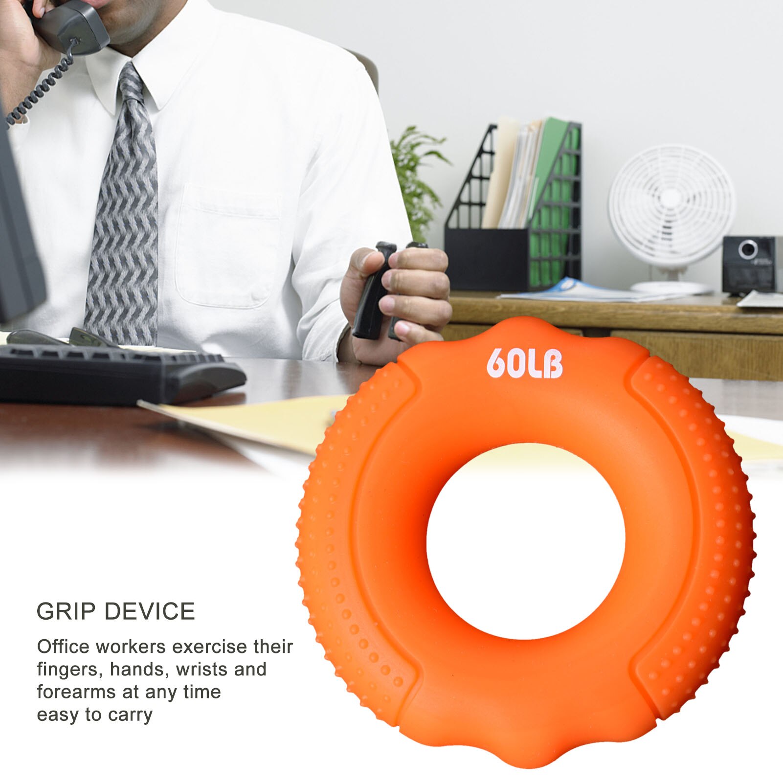 Portable Finger Mark Silicone Grip Ring Adjustable Hand Grip 20-100LB Grip Ring Muscle Trainer