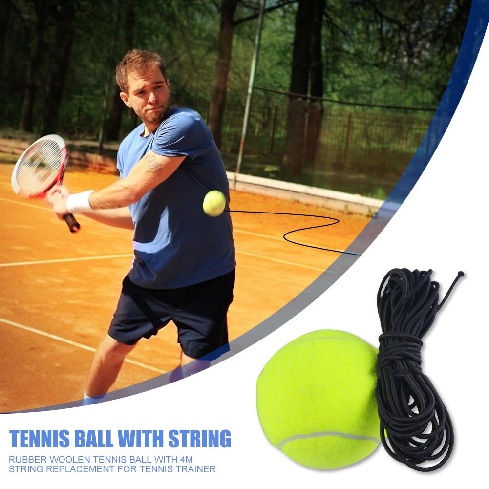 Tennisballer slitesterk racket gummiull tennisball med strengtreningsutstyr for nybegynnere