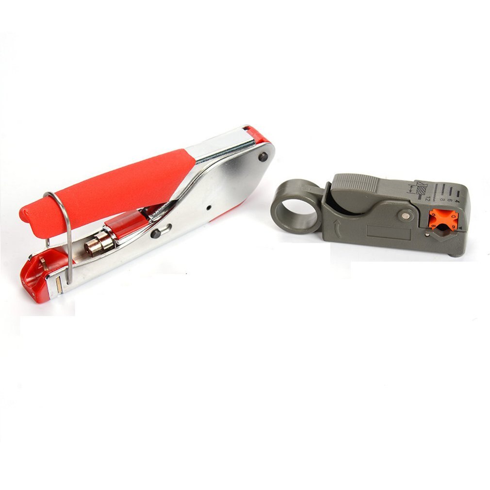 Coaxial Cable Manual Crimping Tool Set Kit Cable Plier Crimper Stripping Crimping Pliers With Compression Connectors