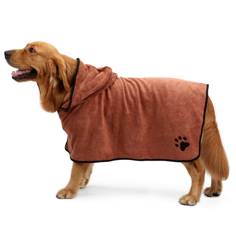 Albornoz perro ropa de perro absorbente para secado bordados para Toalla de gato Hood Baño de mascotas toalla