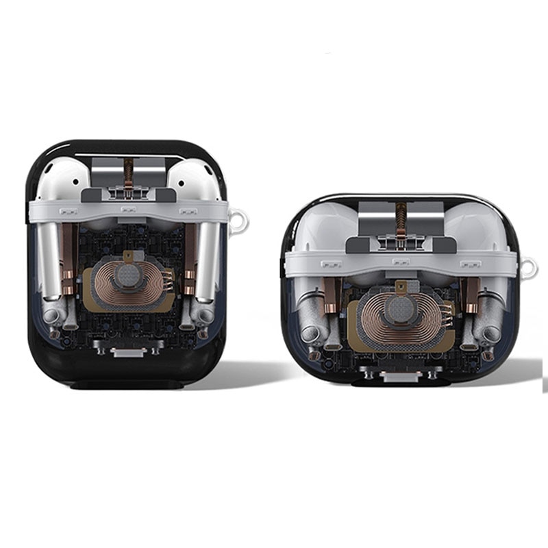 Silikone taske til airpods pro til airpods 1/2 /3 bluetooth øretelefon udskrivning adskille mønster beskyttende taske tilbehør