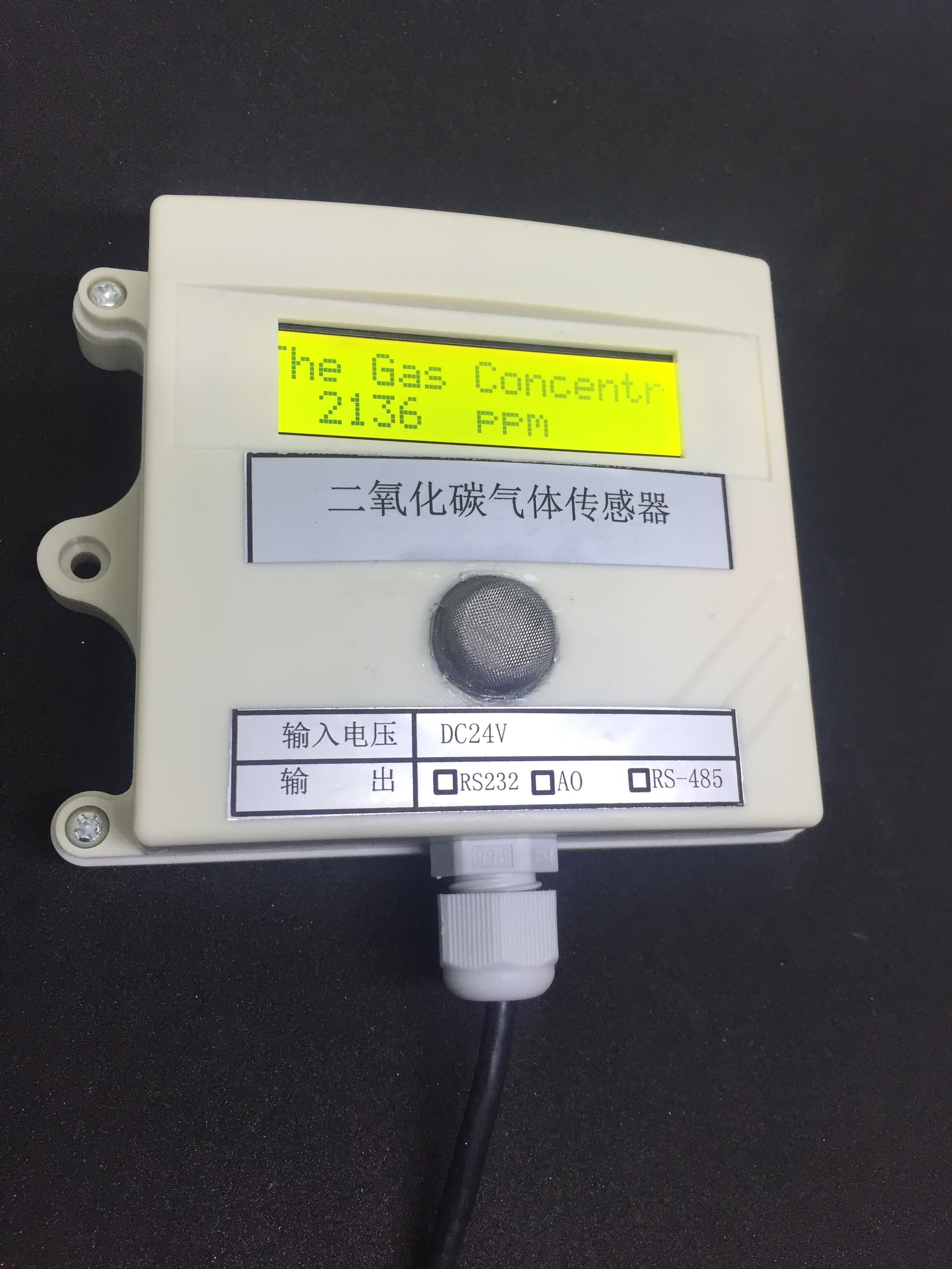 carbon dioxide Gas concentration sensor transmitter CO2 gas sensor online detection 485 plc use
