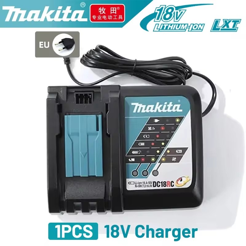 Original 18V Makita Lithium Battery 5AH 6AH 9AH BL1860B BL1850B bl1840 battery 100% BL1860 BL1815 18V Makita Charger: PURPLE