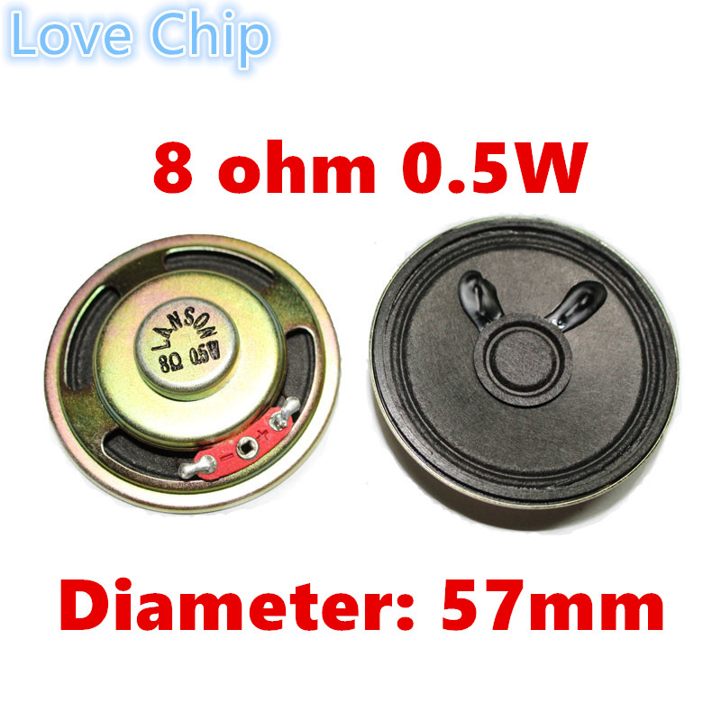 2 uds Mini altavoz ultrafino Original 16 ohmios 8 ohmios 0,5/1/2 vatios 0,5 W 1W 2W 3W 8R diámetro 50MM 57MM 66MM 77MM altavoz: Azul cielo