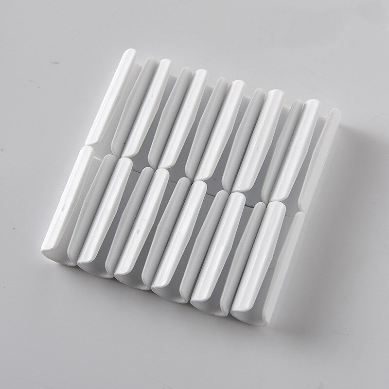 12 Pcs/lot Bed Sheet Clip Mattress Grippers Fasteners Clothes Pegs Coverlet Holder Slip-Resistant Fixing Clip Holders Clamps: 12pcs white