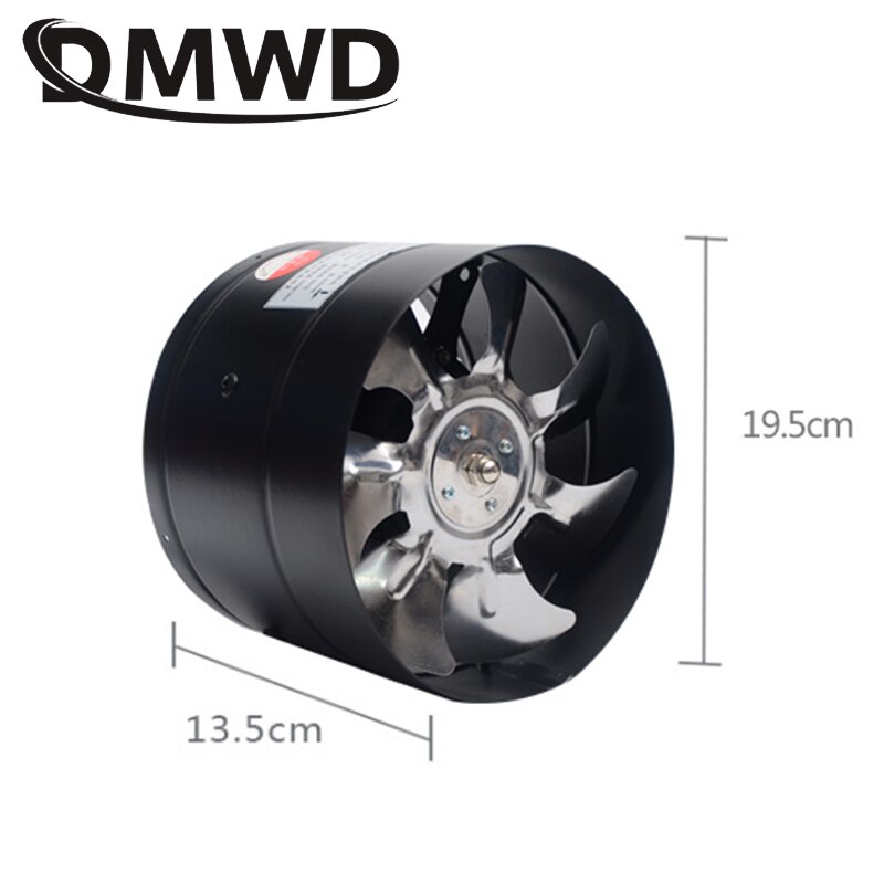 DMWD 8 inch pipe exhaust fan 8" duct ceiling air ventilation fan inline booster 200mm window exhauster toilet kitchen exhaustfan
