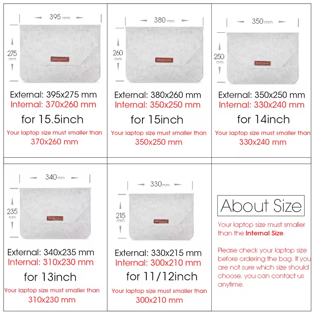 Wolvilt laptoptas 11 12 13 15,6 inch voor Macbook Huawei Xiaomi laptoptas met muismat of Power Mini-Pack cadeau-tablethoes