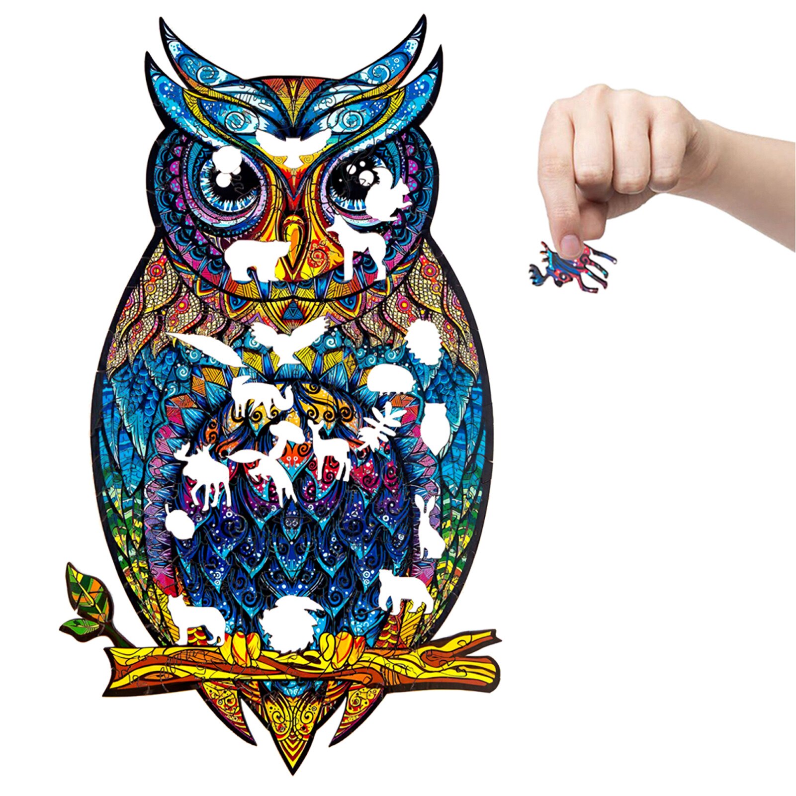 Diy Puzzel Stickers Voor Volwassenen Kinderen Elk Stuk Is Dier Vormige Kerstcadeau Puzzel Stickers Verbeteren Concentratie