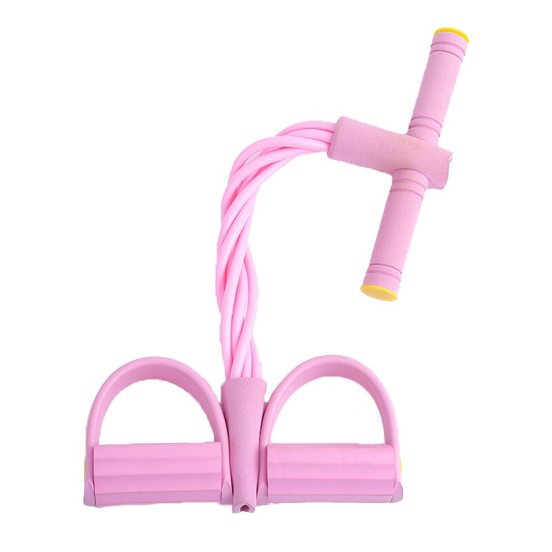 4 Resistance Band Fitness Elastische Pull Touw Exerciser Abdominale Home Gym Oefening Fitness Fitness Band Elastische Band: 6 strands of pink