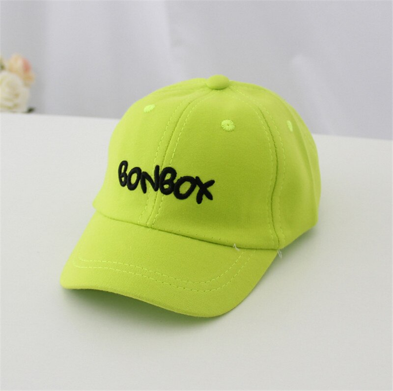 Kids Jongens Baseball Cap Vlakte Strapback Brief Solid Hoeden Stijl Causale Cap: green