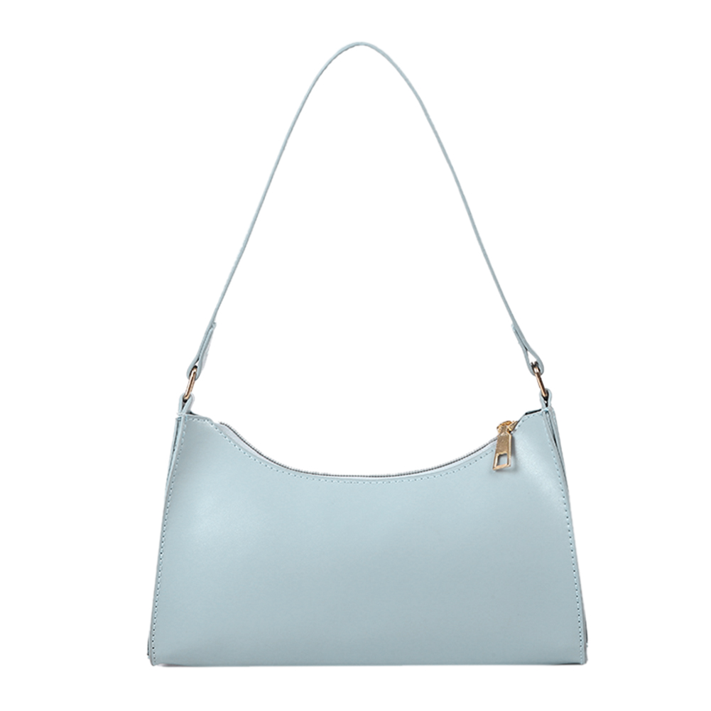 Populaire Simple femme sac quotidien décontracté en cuir PU fronde sac à main sac à main femmes chaîne épaule sac à bandoulière: Bleu