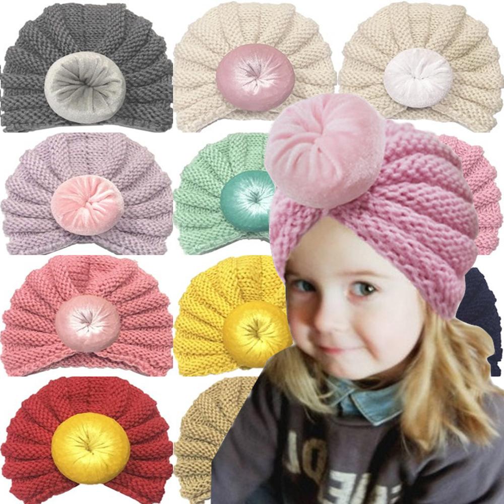 freundlicher nette Hütte Baby feste farbe Krapfen Wolle Hütte Europäischen und Amerikanischen jungen und mädchen zur Seite fahren elastische Hütte