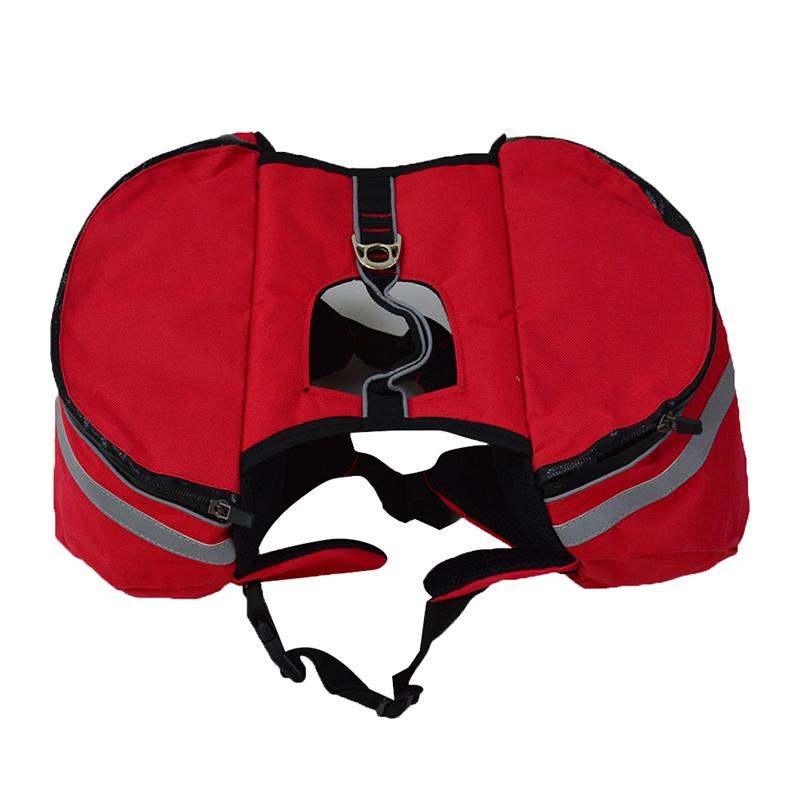Pet Dog Puppy Sports Backpack Portable Outdoor Breathable Hound Pack For Travel Camping Hiking: Red / XS