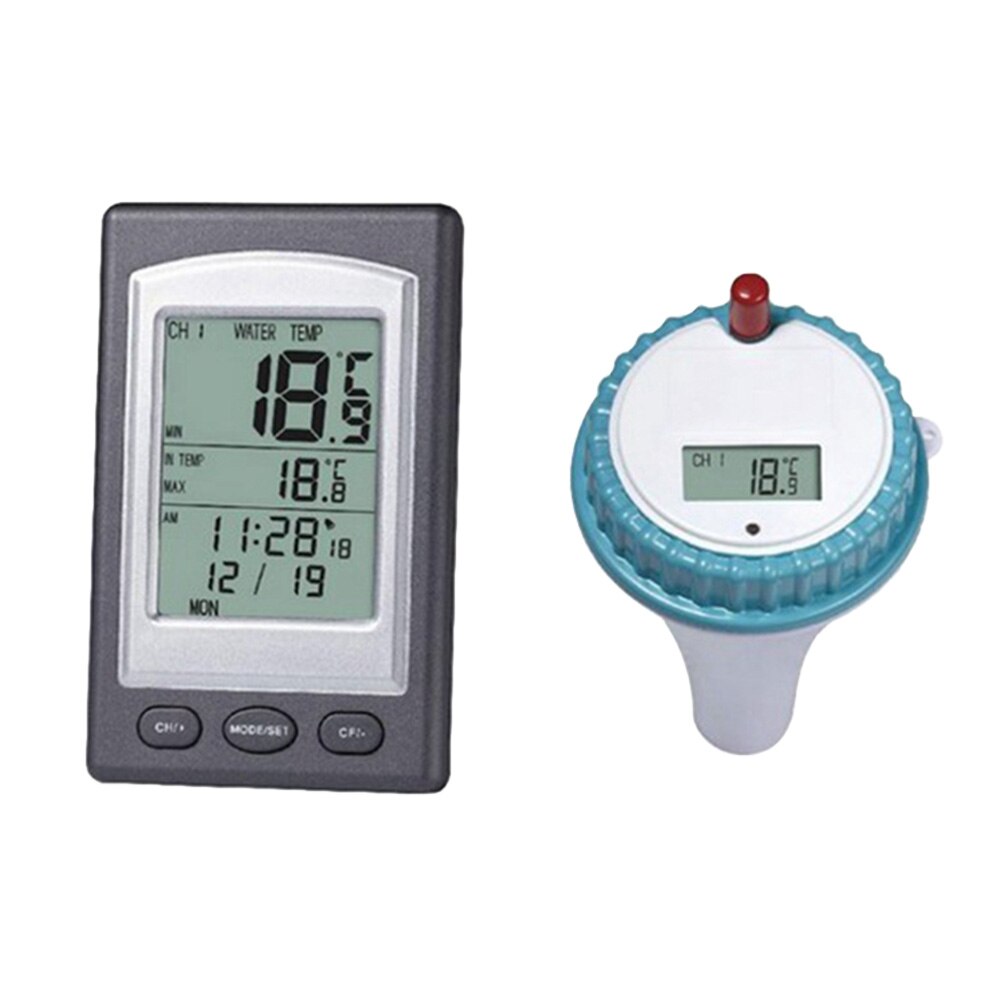 Wireless Swimming Pool Thermometer Waterproof Bathtub Temperature Gauge Meter Calendar Outside Sensor: Default Title