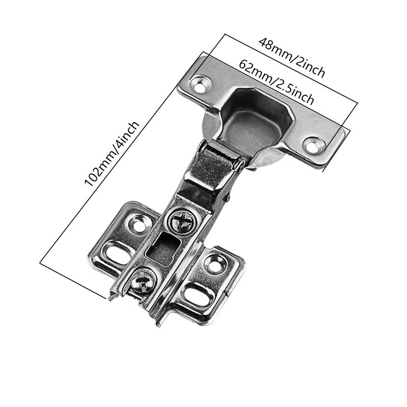 De acero inoxidable bisagra de acero para armario puerta bisagras hidráulicas amortiguador Cierre Suave para armario de muebles accesorios de Hardware: Half overlay