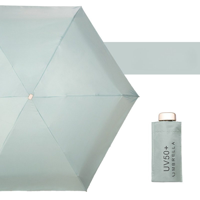 Mini Sunshade, Flat, Manual Sunscreen, Portable Sunshade, Good-looking, Sunny and Rainy Umbrella, Foldable, Compact: Burgundy