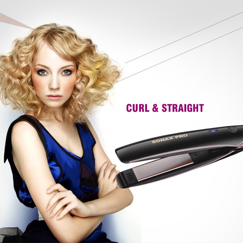 SONAX PRO Tourmaline Ceramic Hair Straightener Heating Plates Flat Iron Wet/Dryer Straightening Irons Hair Styler