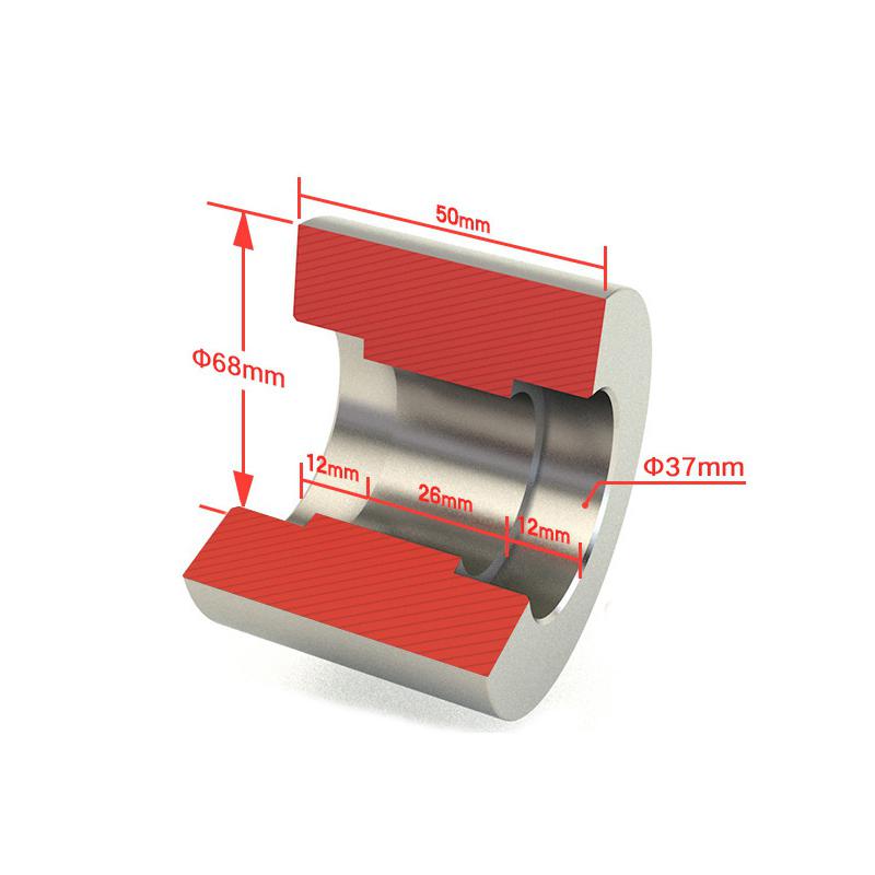 Remslipskiva 68 x 50mm lager 12mm- hjul drivhjul för slipmaskin aluminium kontakthjul