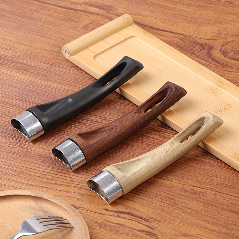 Universal Ergonomic Bakelite Pan Pot Handle Anti Scalding Pan Substituição de acessórios de cozinha, Aperto de baquelite removível, 1 conjunto