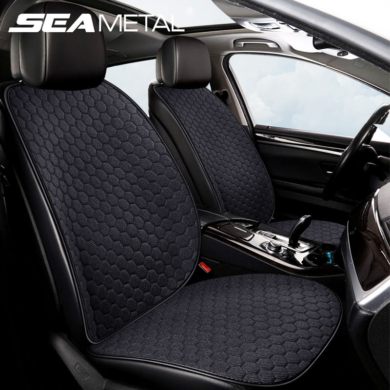 Vlas Auto Stoelhoezen Set Ademend Linnen Mildewproof Zitkussens Universele Transpiratie Protector Mat Auto Interieur Accessoires