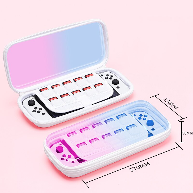 2022 Crystal Hard Shell Case for Nintend Switch OLED Carrying Storage Bag for Nintendo Switch Console Joycon Game Accessories: E
