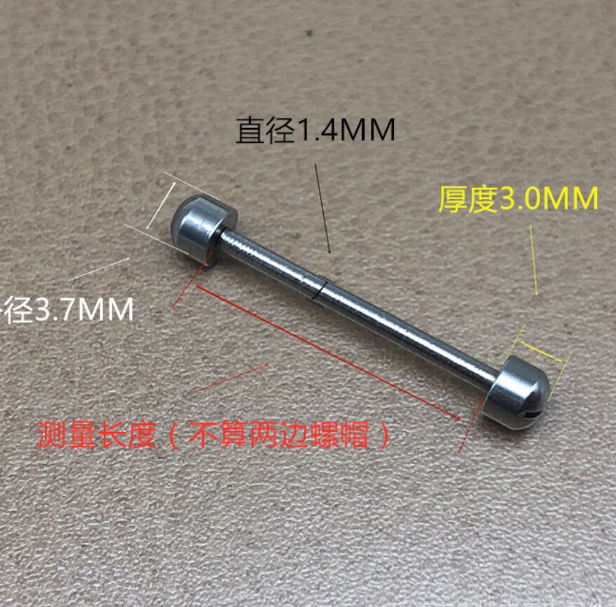 2 Stuks Horloge Drijfstang Rvs Ingelaste Schroef Rod Band Drijfstang Vaste Pompen Oor Staaf Rose Zilver