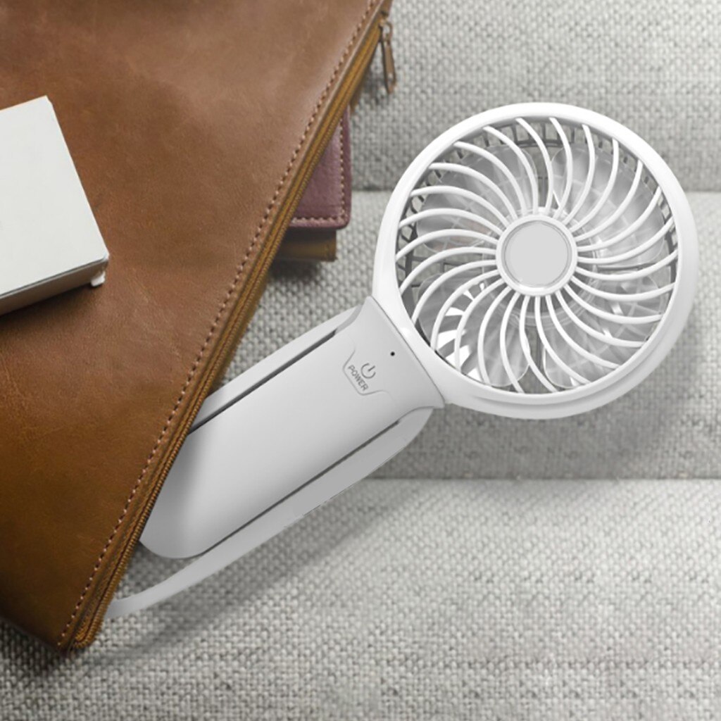 USB Three-Speed Adjustable Lighting Small Low Noise Colorful Portable Desk Multi-function Mini Rechargeable Fan