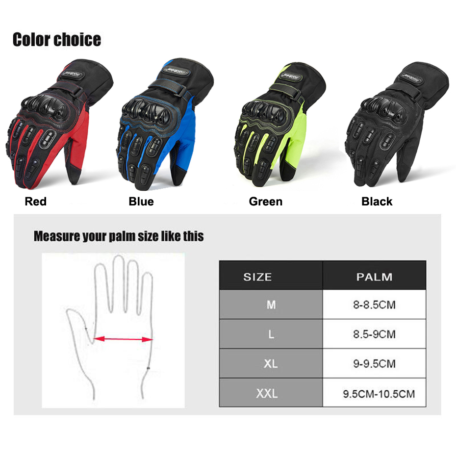MADBIKE Winter Motorrad Handschuhe Touchscreen Wasserdicht Guantes Moto Handschuhe Thermische Vlies Gefüttert Motorrad Reiten Handschuhe