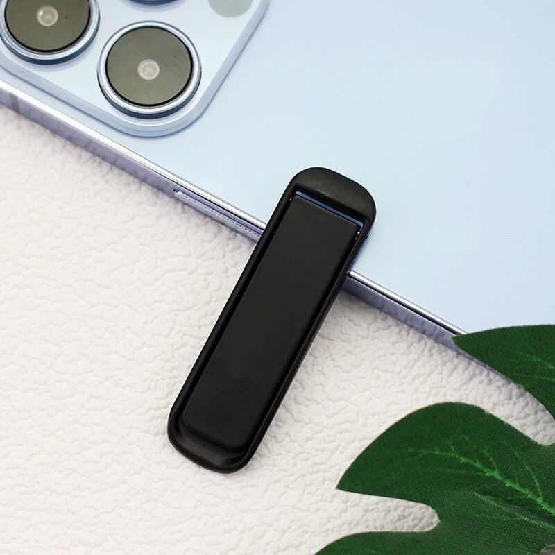 Cell Phone Kickstand Universal Vertical Horizontal Stand Adjustable Mini Folding Desk Mount Holder for iPhone Samsung: A-Black