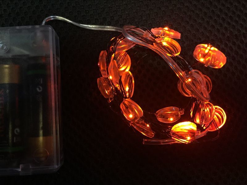 Guirlande lumineuse à piles, 10M 100 LED, fil de cuivre Transparent, Micro LED, pour fête de noël, fête de mariage, extérieur: Orange