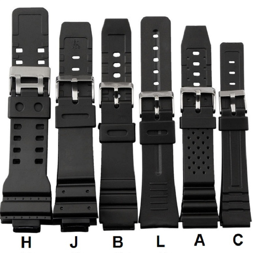 Silikonikuminen kellon ranneke 16mm 18mm 20mm 22mm ranneke casio kellon rannekkeeseen vaihda elektroninen rannekello urheilukellon ranneke