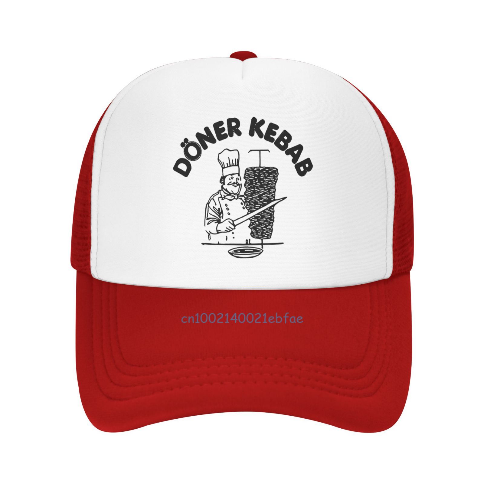 Funny Doner Kebab Baseball Cap Summer Breathable Mesh Caps Unisex Sun Protection Fishing Hats Adjustable Snapback Hat: Orange