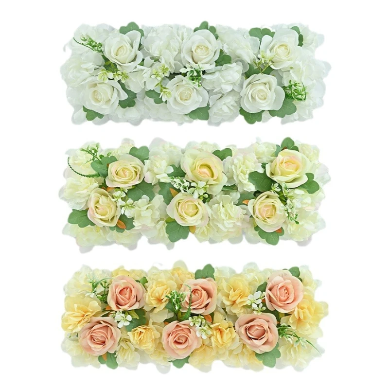 54X23Cm Kunstmatige Roos Streep Bloemstuk Bos Serie Decoratie Bruiloft Scène Scène Kunstmatige Roos Arrangement