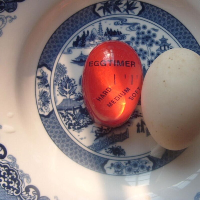 1pc Color Changing Egg Timer Resin Material Perfect Kitchen Eggs timer Helper tools Egg Temperature Timer By Boiled Red S3T2