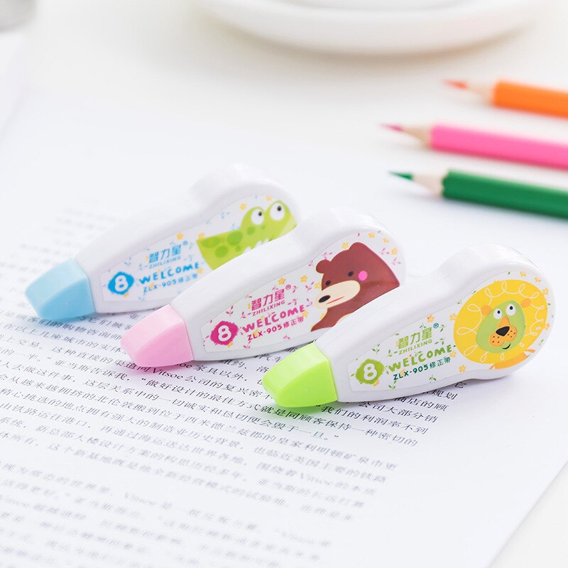 Cartoon lovely correction tape school writing correction tape writing errors can be modified student tool correction tape