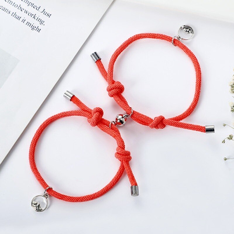 2 stücke Paar Magnet Gewinnen Jedes Andere Kreative Persönlichkeit Paar Armbinde Männer und Frauen Allianz Armbinde Schmuck Liebhaber
