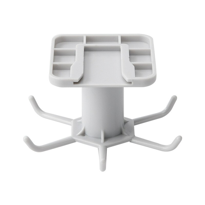 Kitchen Organizer Rack Utensil Holder Wall-mounted Utensils Hanger Supplies Organizers Rotatable Rack with 6 Removable Hooks: White