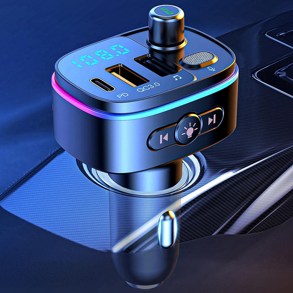 T65 Bluetooth FM Transmitter Car MP3 SD/U Disk Player Handsfree Car Kit Adapter Dual USB QC 3.0 18W Fast Charger