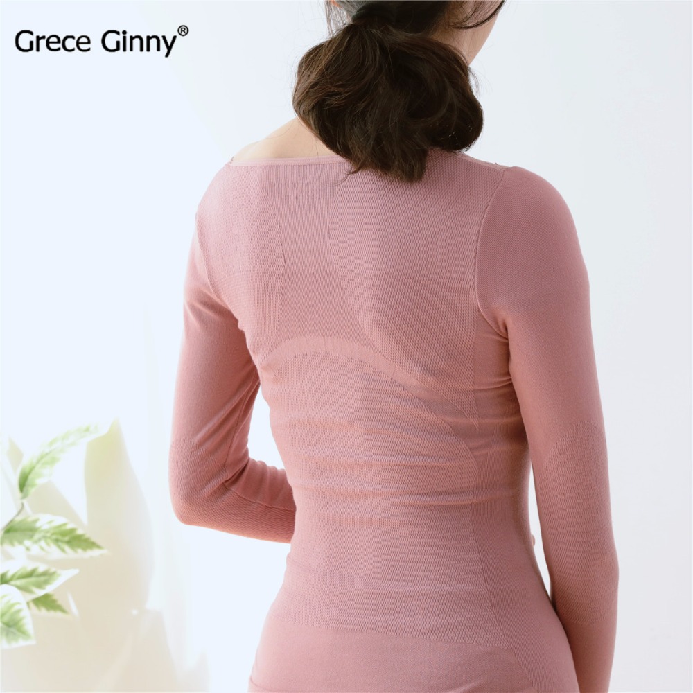 Høst og vinter dame frotté sett blondere side v-hals slank tynn termisk undertøy høst klær