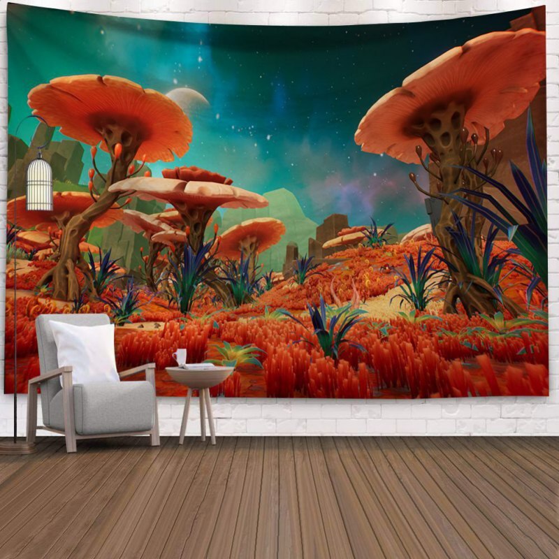 Tenture murale tapisserie 3D décor à la maison fée monde fond mur tissu couverture avec 2 pièces sans couture clou et Clip