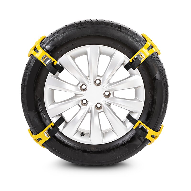 4PCS/Set Winter Car Snow Tire Anti-Skid Chains Belt Strap Adjustable Universal Vehicle Auto Anti Slip Tyre Chains For Mud Snow