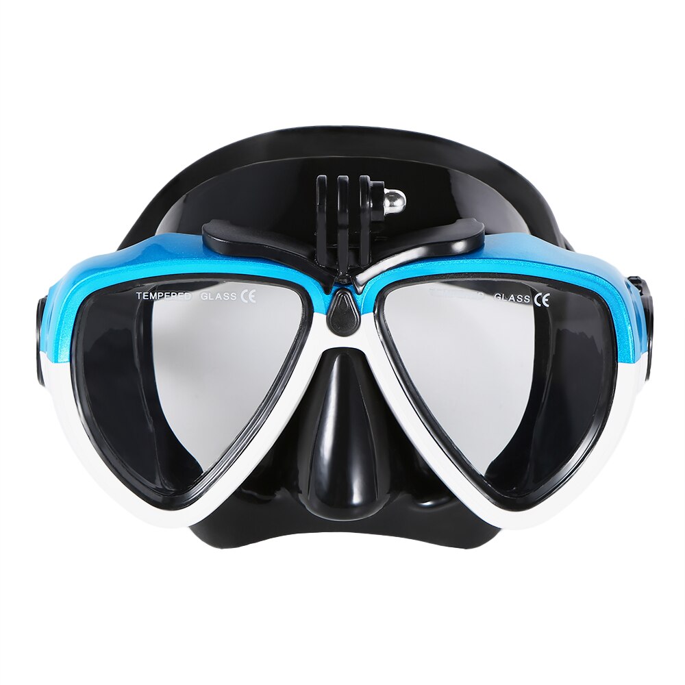 Lixada dykmask scuba snorkel simglasögon torr snorkel tub set män kvinnor anti-dimma dykglasögon för kamera: Snorkelglasögon