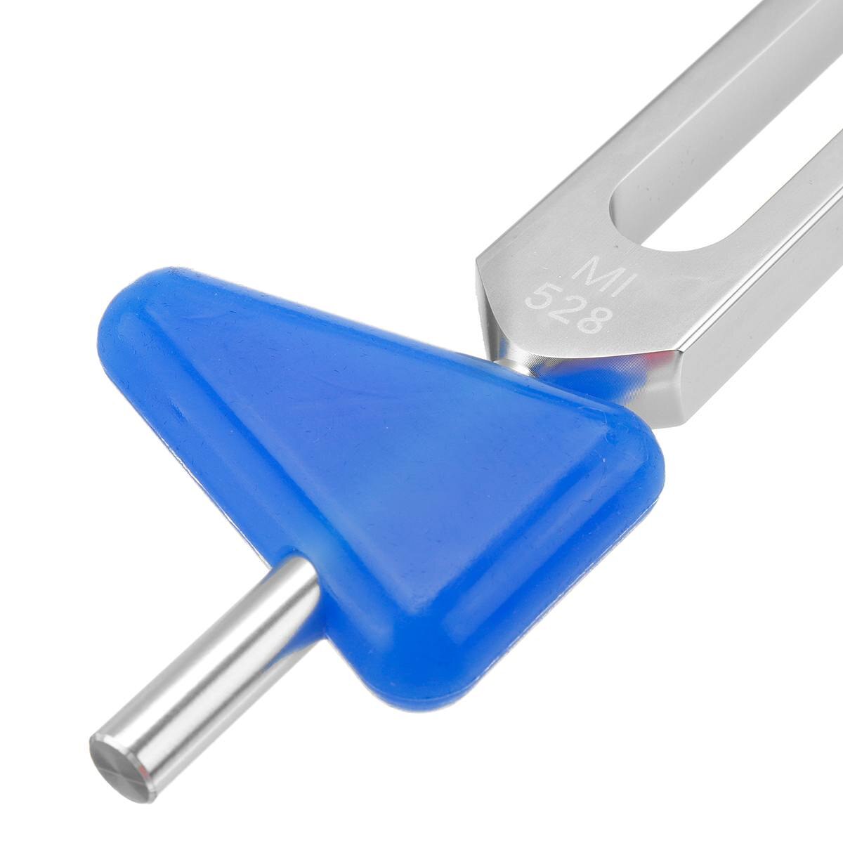 528Hz Tuning Fork Chakra Hammer Ball Diagnostic Triangular Silicone Module Tool Demonstrate Resonance Physical Instrument