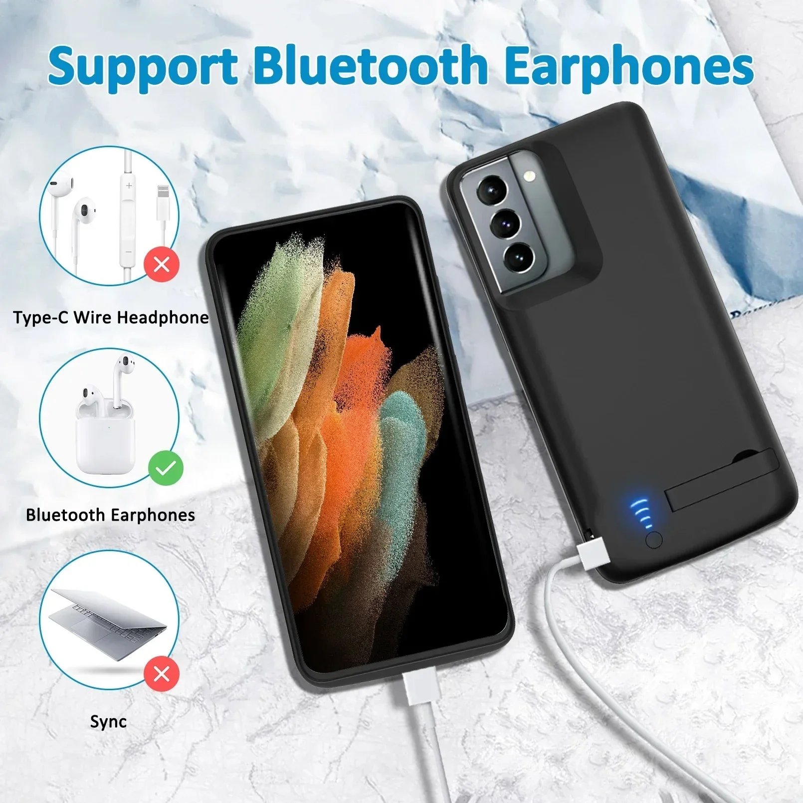 Power Case battery charger case charging PowerBank For Samsung Galaxy Note 20 Ultra 8 9 10 S8 S9 S10 S20 S21 S22 Plus Ultra S10e