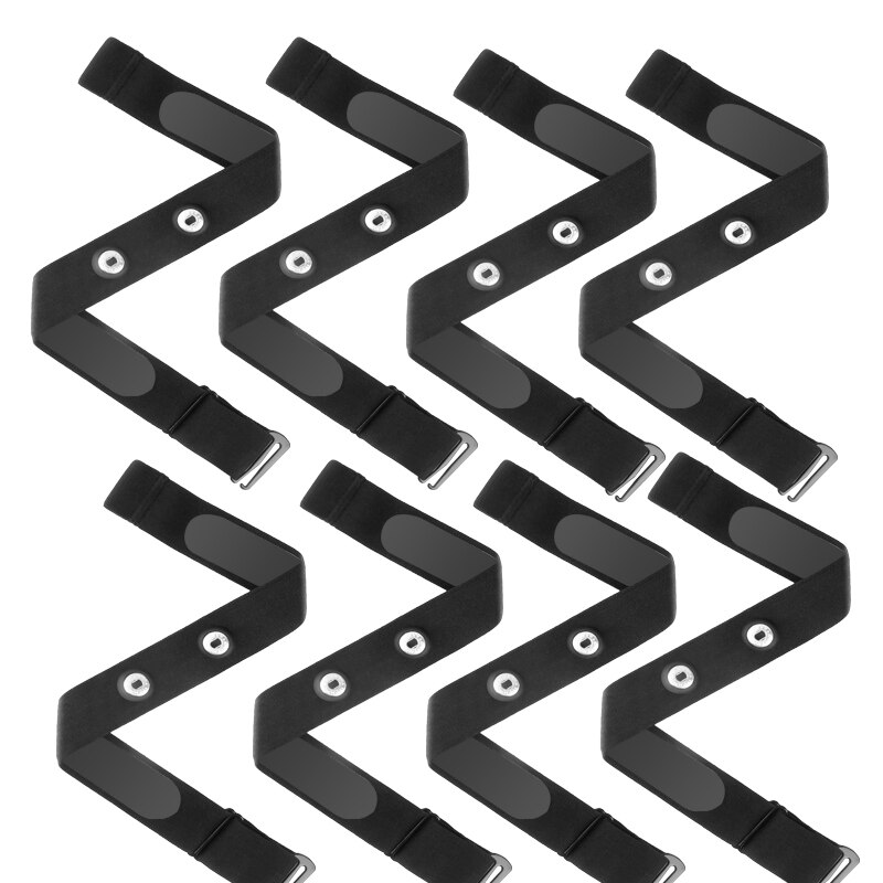 FITCENT 8Pcs Replacement Strap Heart Rate Monitor Chest Soft Adjustable Bands Compatible with Wahoo Tickr Polar H7 Garmin Coospo: Default Title