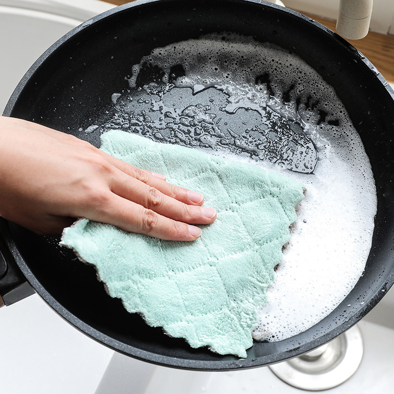Küche towesl Hause mikrofaser handtücher für küche werkzeuge Saugfähigen dicker tuch für reinigung Mikrofaser wischen tisch öl tuch